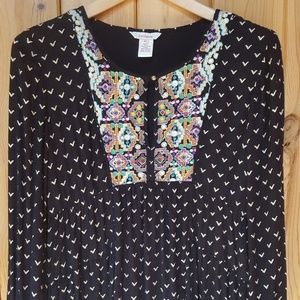 Sundance XS Flower Print 70s Blouse